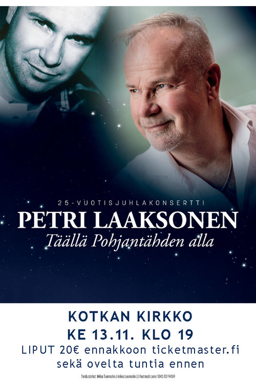 Konsertin juliste, jossa samat tiedot kuin tämän sivun uutisessa.