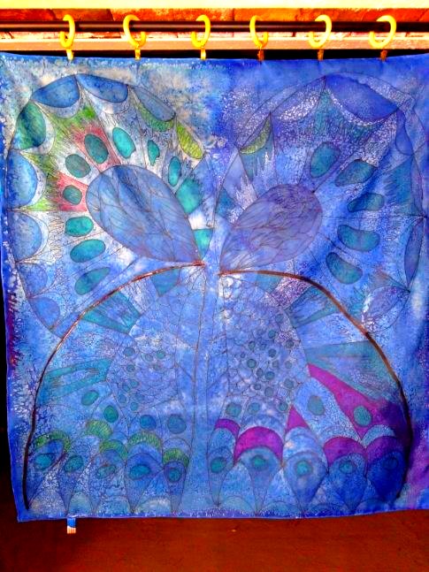 Avaa kuva isommaksi Helena Kalke silkkityö Kesä 85 x 90 cm