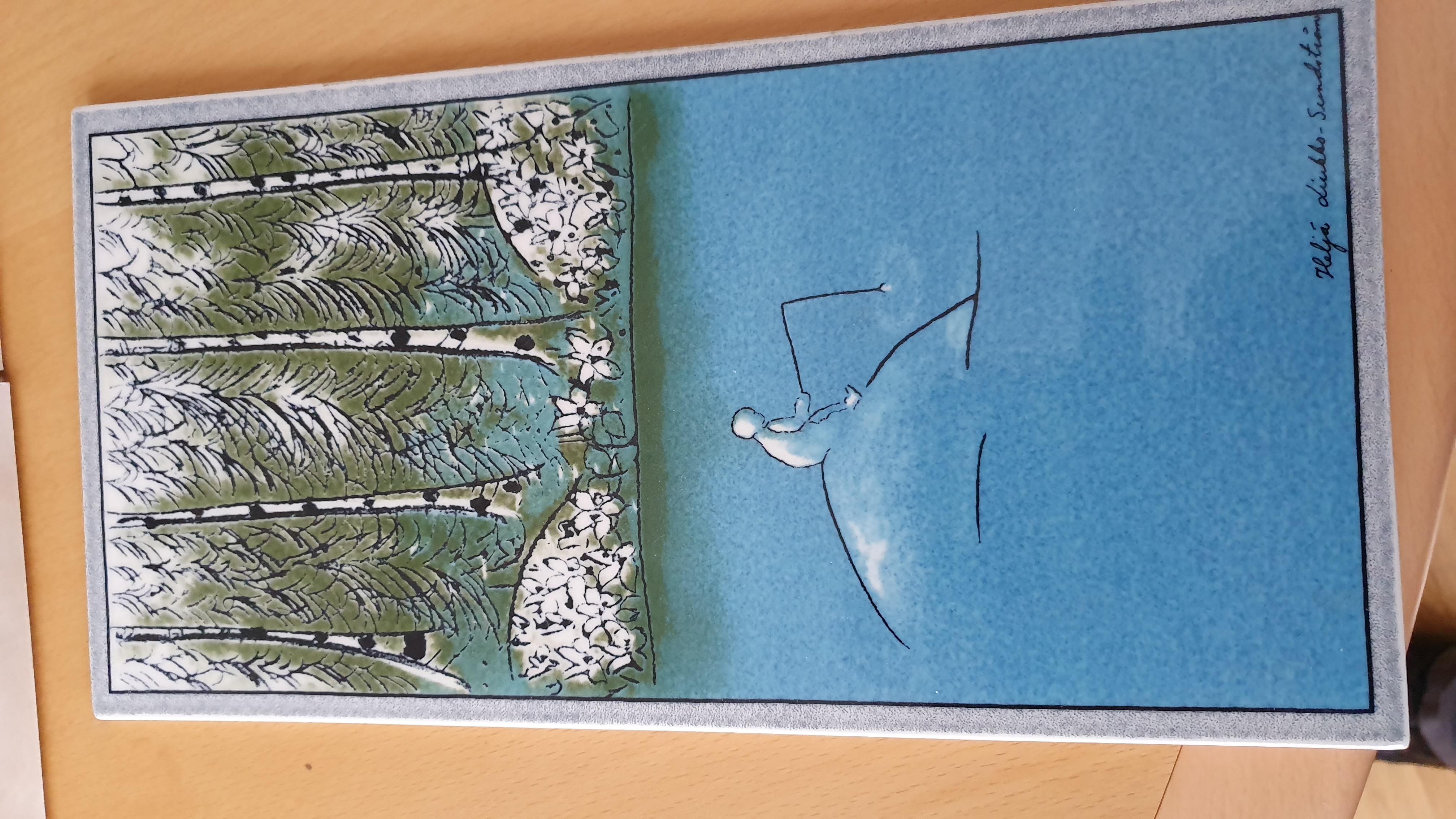 Avaa kuva isommaksi Heljä Liukko-Sundström keramiikkatyö 31 x 16 cm