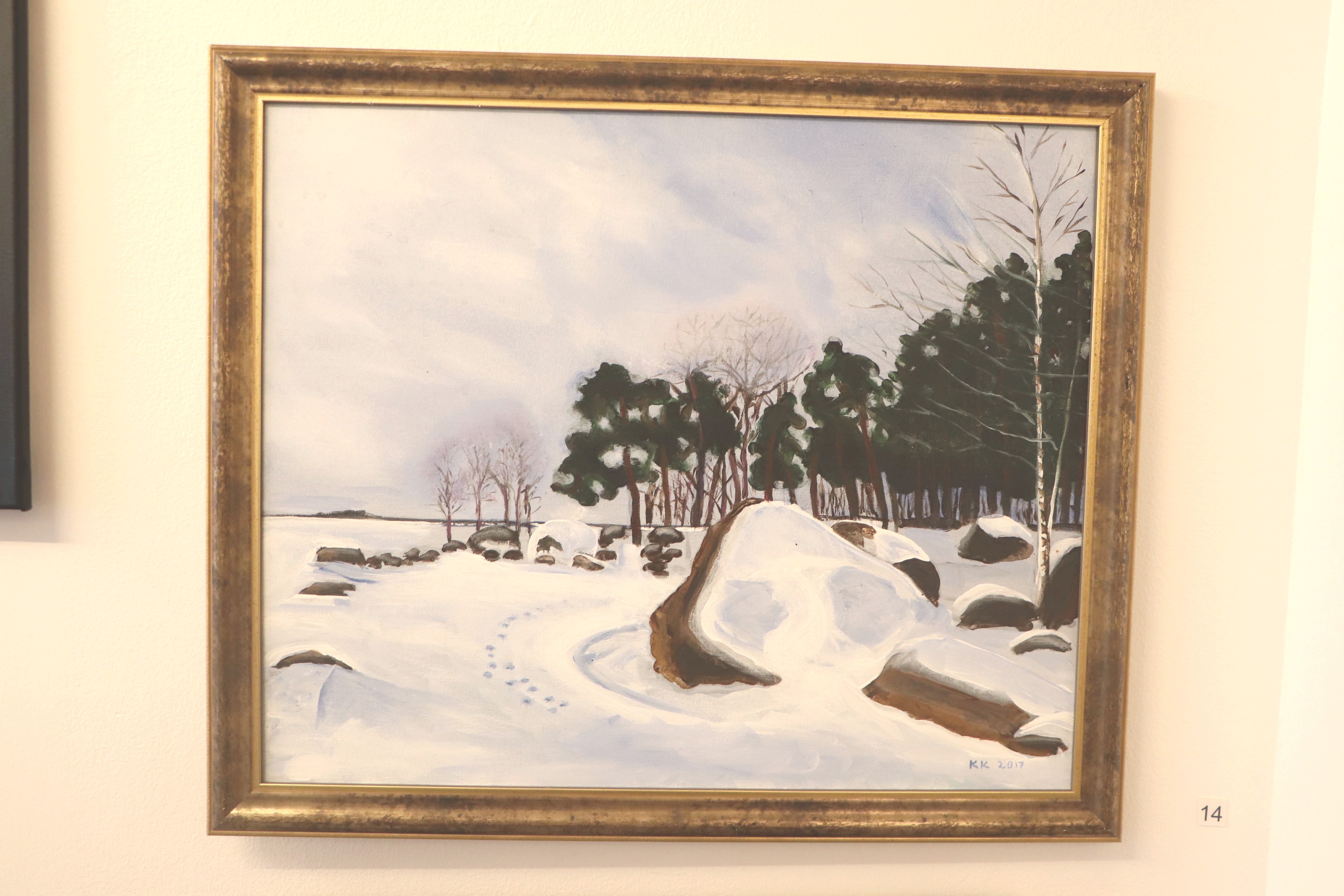 Avaa kuva isommaksi Kari Kallio akryylimaalaus 66 x 57 cm