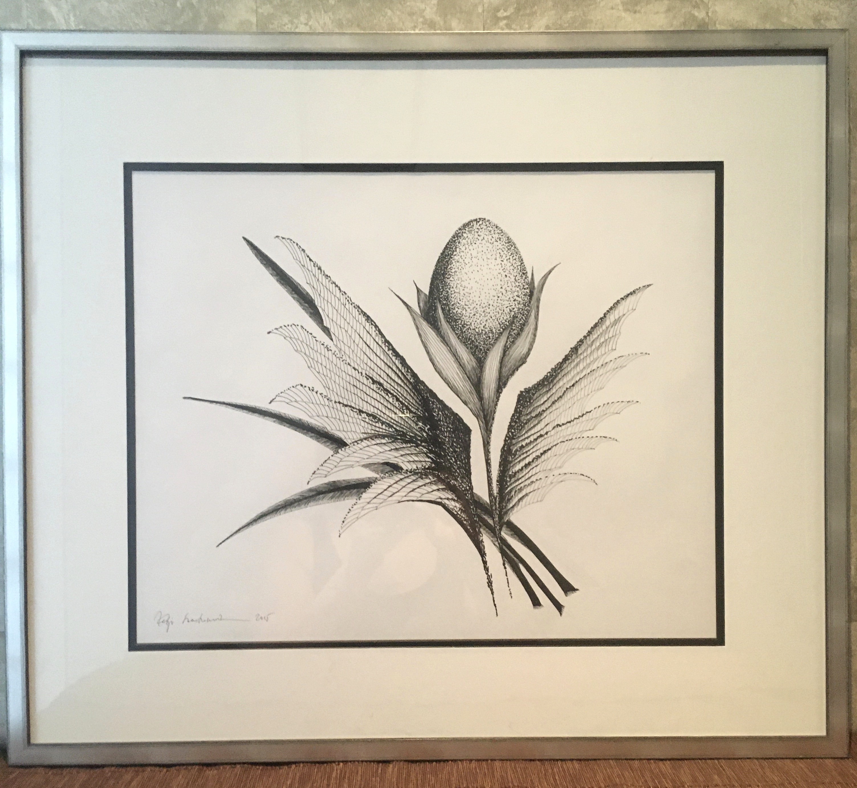 Avaa kuva isommaksi Katja Saastamoinen Alku 65 x 55 cm tussi