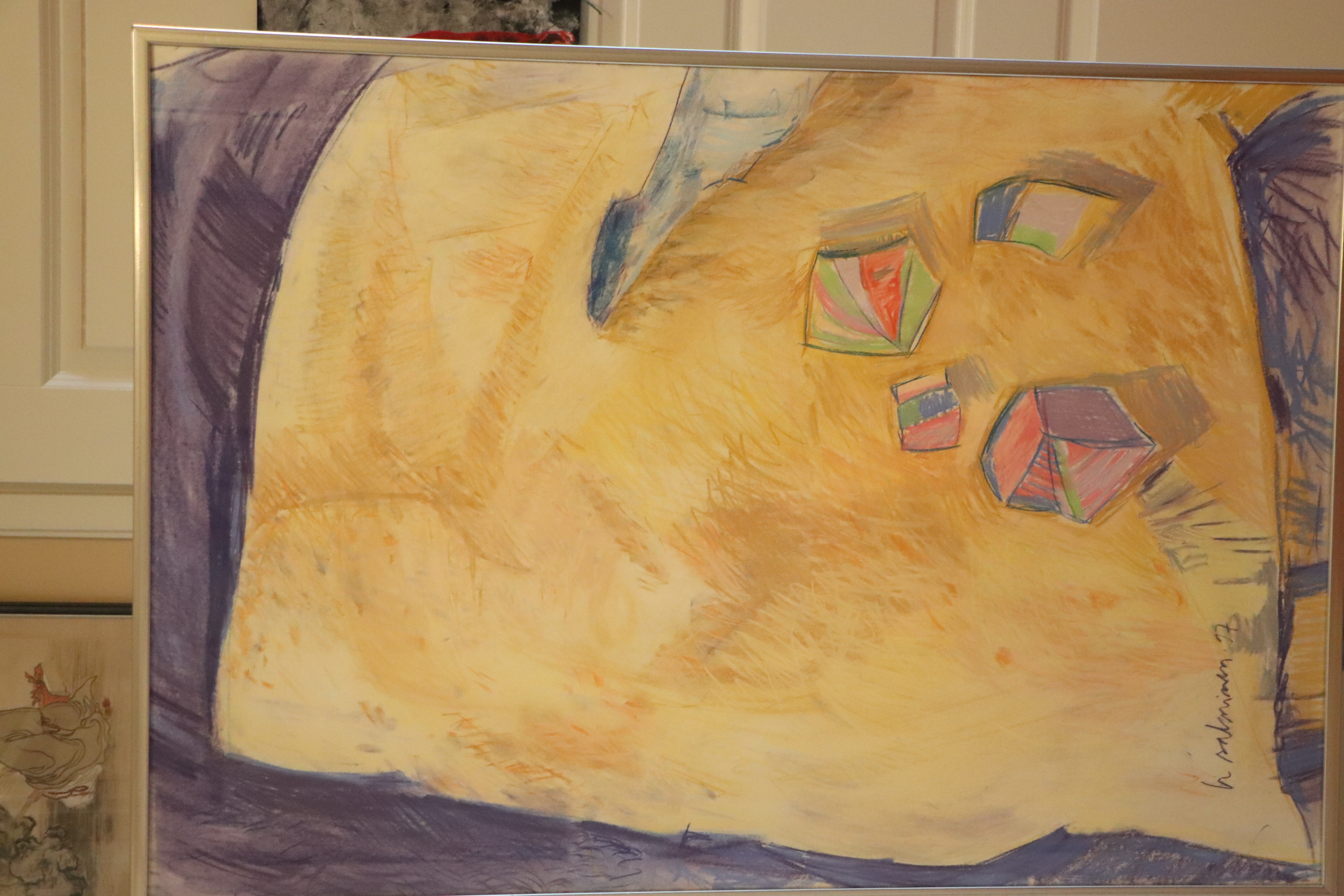 Avaa kuva isommaksi Leena-Riitta Salminen Kesäpäivä pastellimaalaus 74 x 105 cm